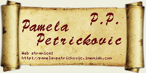 Pamela Petričković vizit kartica